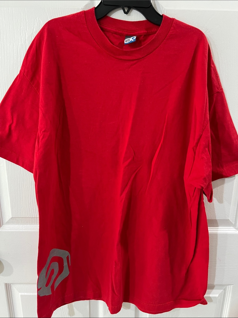 OP Red Short-Sleeve Graphic Tee with Silver Accent